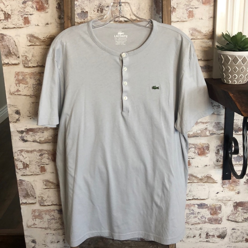Lacoste men’s T-shirt size 7. Grayish blue